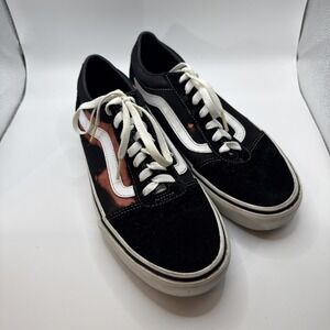 Vans‎ Men's Ward Black/White Suede/Canvas Mix Skate Shoes, Bleached Design